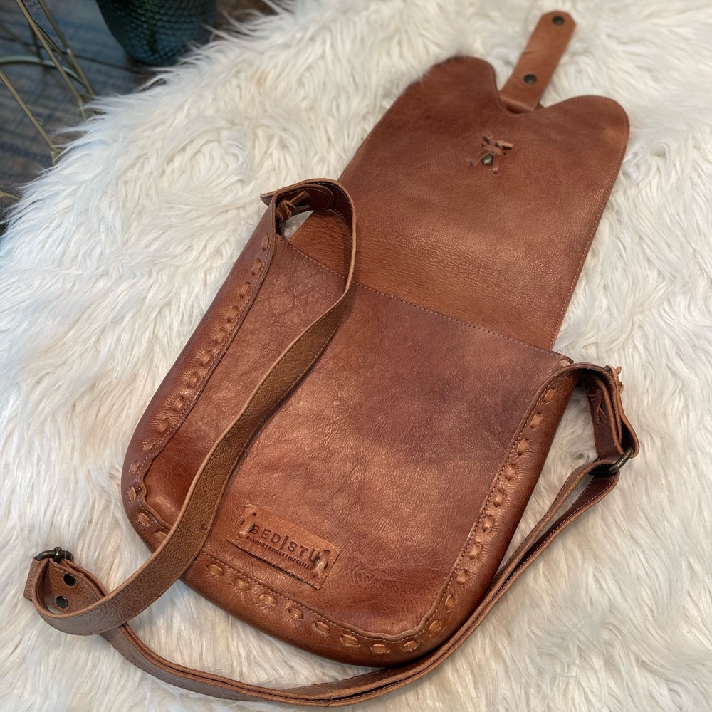 Brown Leather Crossbody Bag - Bedstu Inspired - Picture 9 of 14
